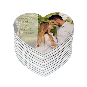 Rush Order Wedding Photo Magnets - Custom Personalized Picture Favors, Express Wedding Magnets