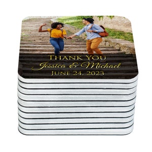 Thick photo magnets, Thank you magnets, Personalized wedding favors