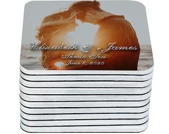 Thick photo magnets, Thank you magnets, Personalized wedding favors