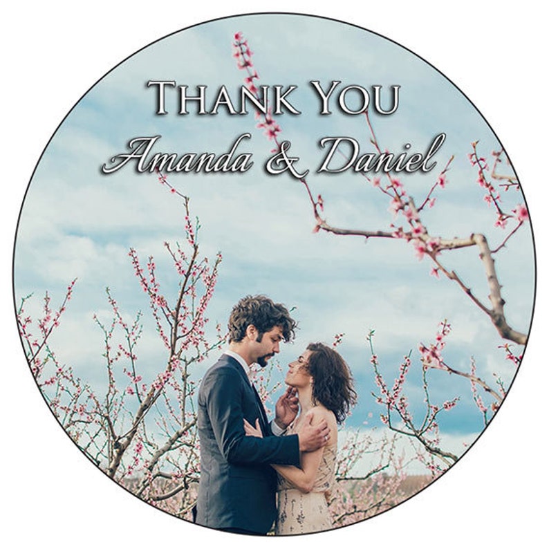 Thank you magnets Wedding magnets Round magnets with photo