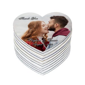 Elegant Wedding Photo Magnets - Custom Luxury Picture Wedding Favors, Premium Personalized Gifts