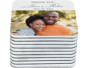 Thick photo magnets, Thank you magnets, Personalized wedding favors