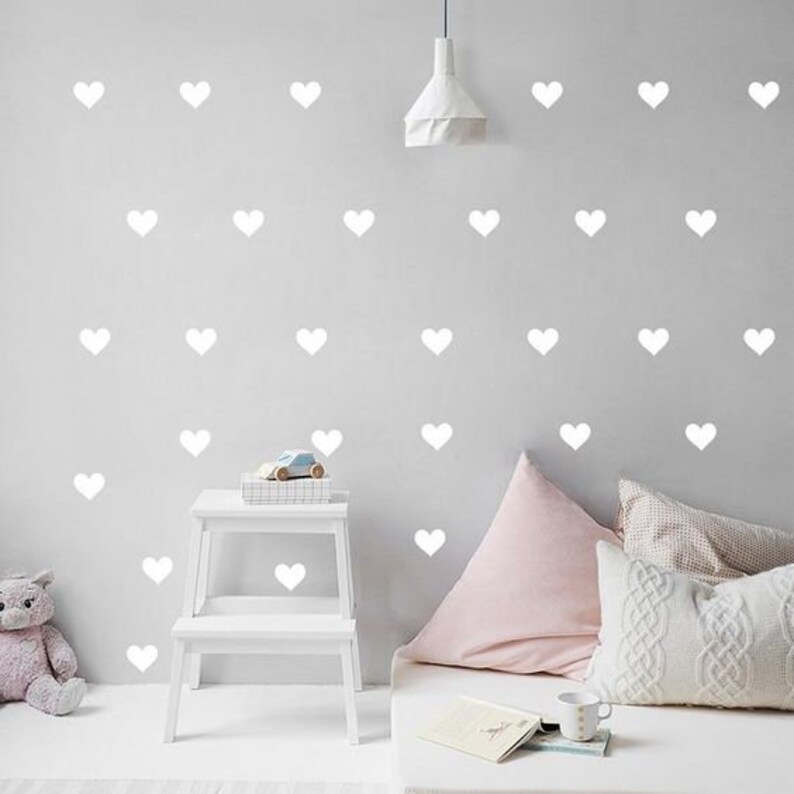 Heart Wall Decal Heart Decal Heart Wall Decals Mini Heart Etsy
