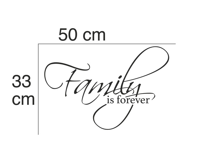Family is Forever Vinyl Wall Decal Home Decor Sticker Family Etsy