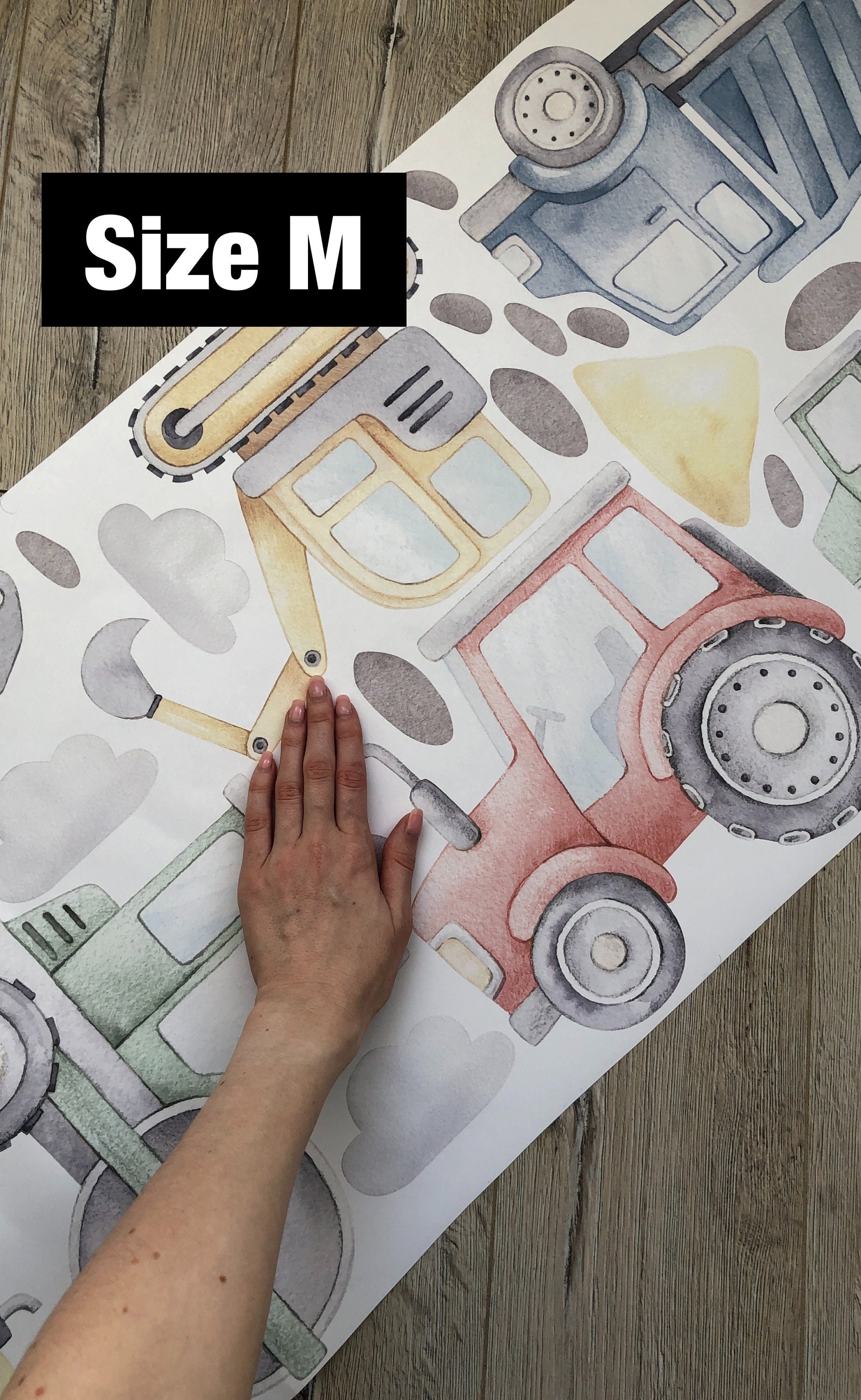 Construction Wall Decals Trucks Wall Decals Boys Wall Decor Etsy