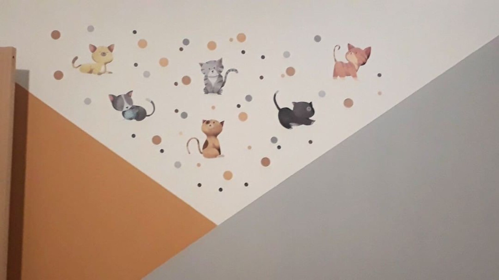 Cat Decals Set of 6 Cat Wall Stickers Cat Wall Decal Wall Etsy