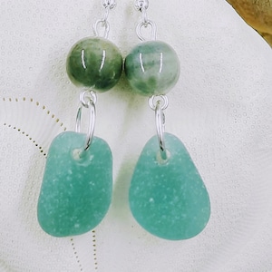 Sea Glass Earrings, Sea Glass Jewelry, Sea Glass, Beach Glass Jewelry, Everyday Wear ,Sterling Silver earrings, Summer Jewelry, Earrings