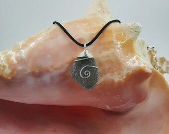 Sea Glass Necklace, Sea Glass, Sea Glass Jewelry, Genuine Sea Glass, Beach Glass, Sea Glass Necklace , Sterling silver necklace