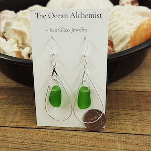 Sea Glass Earrings, Sea Glass Jewelry, Sea Glass, Beach Glass Jewelry, Everyday Wear ,Sterling Silver earrings, Summer Jewelry, Earrings
