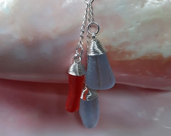 Sea Glass Necklace, Sea Glass Jewelry, Sterling Silver Sea Glass Necklace, Sea Glass, Genuine Seaglass , Authentic Sea Glass, Necklace, Gift