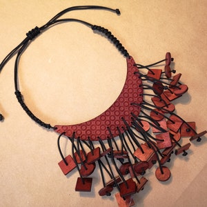 Holz Makramee Einzigartige Schmuck Halskette