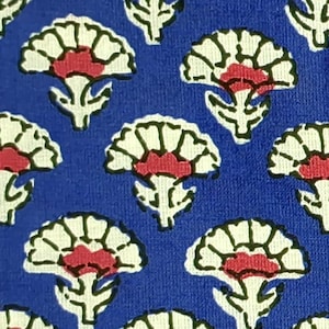 Blau Orange Block Print lose Ware,Blümchen Stoff,Blümchenstoff,Blümchenstoff,100% Baumwolle,100% Baumwolle,50 Meter