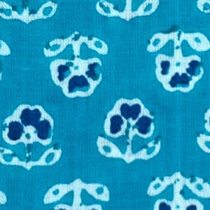 Blue Grey Indian Block Print By the Yard Fabric,Floral Print,Fabric for Sewing,Curtains,Quilting Fabric,Upholstery Fabric,Dressmaking Fabric