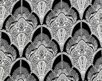 Black and White Fabric,By the Yard Abstract Indian Fabric,Dressmaking Fabric,Upholstery Fabric,Quilting Fabric,Fabric for Sewing