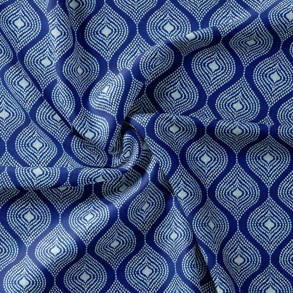 Indigo Blue Indian Block Print Fabric,Geometrical Print,Dress Fabric,Curtain Fabric,By the Yard,Vegetable Dye,Quilting Fabric,Indigo Fabric