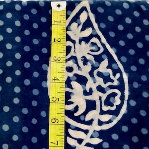 Block Print Fabric,Floral Dots Print,By the Yard,Dress Fabric,Curtain Fabric,Quilt Fabric,Upholstery Fabric,Sewing Fabric,Indigo Blue,Indian