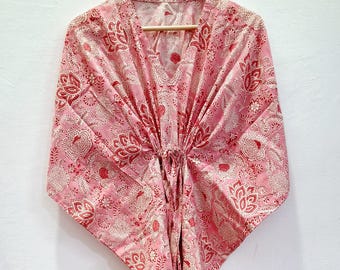 Pink Kaftan Maxi Dress,Floral Kaftan,Loungewear,Cover Up,Long Short Kaftan Women, Kaftan Plus Size,Bridesmaid Gift