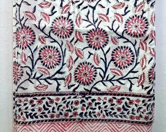 White Pink Sarong Pareo for Women,Block Print Sarong,Beach Wrap Dress,Sarong Cotton,Bikini Cover Up,Gift for Her,Sarong Dress,Swimwear