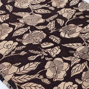 Beige Black Block Print Fabric,Floral Print Fabric,By the Metre Fabric,Dress Fabric,Jaipur Block Print,Fabric Beige Black,Curtain Fabric