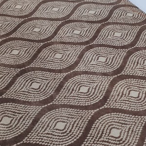 Brown Hand Block Printed Fabric,Geometric Print Fabric,By the Yard,Dress Fabric,Curtain Fabric,Sewing Fabric,Indian Fabric