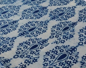 Indigo Blue Fabric Blue Fabric Block Print Fabric Indigo - Etsy