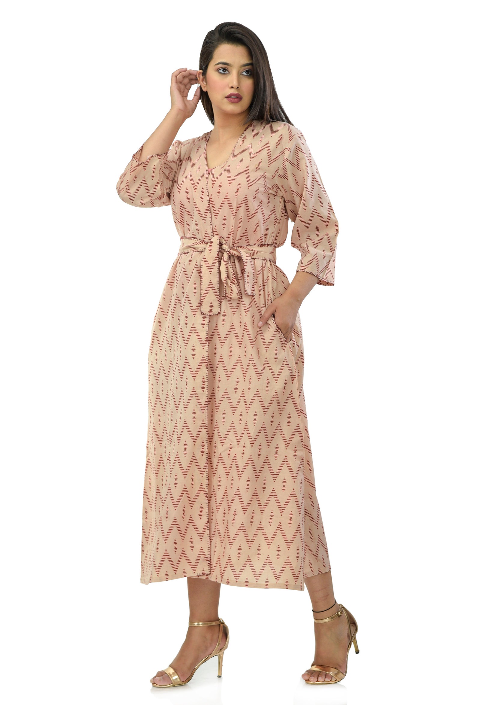 Beige Quilted Kimono Robe Kimono Robes For WomenKimono Etsy