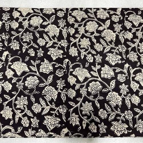 Indian Block Print Fabric by the Yard Hand Stamped Indian Etsy