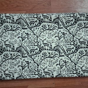 Off White Cotton Animal Print Fabric By the Yard,Block Print Fabric for Sewing Quilting Dressmaking Upholstery,Curtain Fabric,Indian image 5