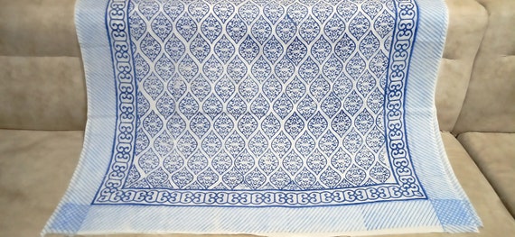 Sarong White Blue,Sarong Block Print,Sarong Floral print,Sarong Pareo for women,Sarong Beach Wrap Scarf,Bikini Cover,Wrap Dress SWGSRG 40