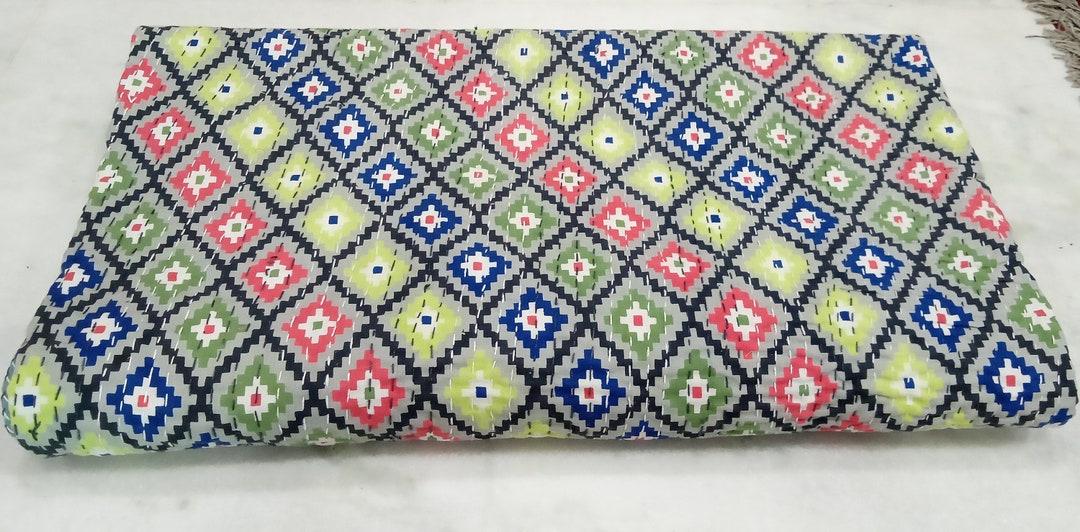 Ikat Bedspread California King Size,bedspread King Quilted,kantha Quilt