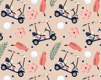 Tropical Golf Fabric, Women's Golfing Fabric, Fabric by the Yard, Tori Egeler, Quilting Cotton, Knit Fabric, Canvas, Boardshort, Jersey