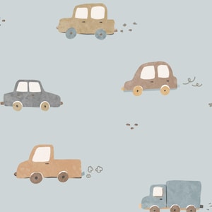 ブルーの車両用生地、車とトラック用生地、ヤード単位の生地、Autumn River Studio、キルティングコットン、ニット生地、ブロードクロス、ミンキー、ジャージー