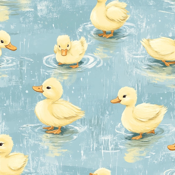 Tela de patito azul, tela de animales de granja, tela cortada a medida, Tori Egeler, algodón para acolchado, tejido de punto, lona, jersey, bambú, satén