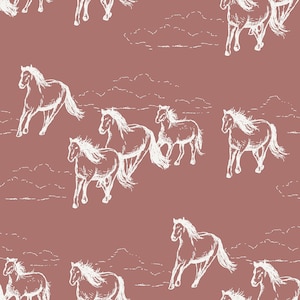 Kastanjebruine paardenstof, stof op maat gesneden, Rose Lindo, quiltkatoen, popeline, biologisch katoen, spandex, bamboe, canvas, jersey, ribgebreid