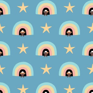 Blue Nativity Scene Fabric, Religious Christmas Fabric, Fabric by the Yard, Hey Cute, Quilting Cotton, Knit Fabric, Canvas, Sateen, Minky