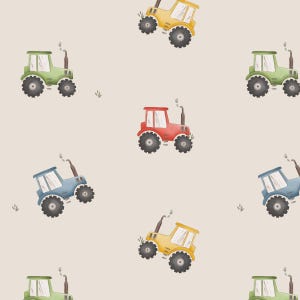 Tela de tractor pequeño y colorido, cortada a medida, tela agrícola, Autumn River, algodón acolchado, satén, paño fino, Minky, tejido de punto