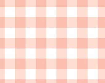 Pink Gingham Fabric, Fabric by the Yard, Cate & Rainn, Spring Fabric, Quilting Cotton, Swim Fabric, Bamboo, Canvas, Jersey, Broadcloth