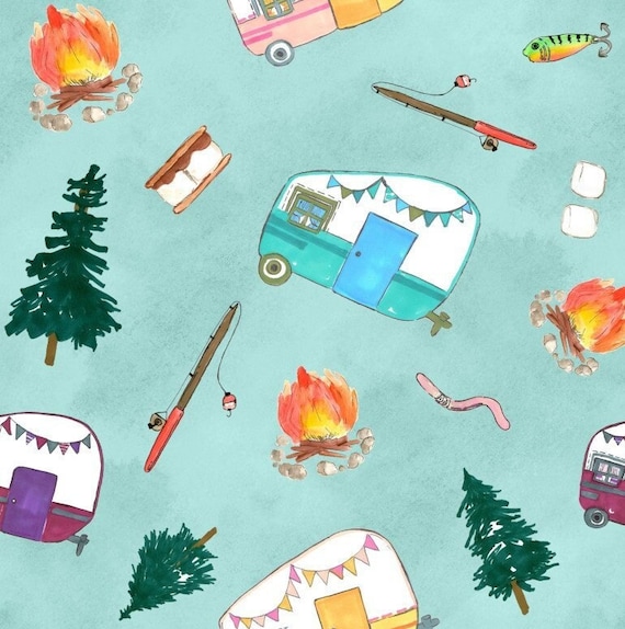 Camping Stoff, Meterware, Baumwolle, Bambus, Baumwolle, Baumwolle