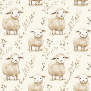 Tessuto con pecorelle carine, tessuto con agnelli, tessuto tagliato su misura, tessuto con animali da fattoria, Tori Egeler, cotone per trapuntatura, tessuto a maglia, tela, raso, jersey