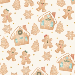 Gingerbread House Fabric, Christmas Fabric, Gingerbread Men, Fabric by the Yard, Quilting Cotton, Knit Fabrics, Broadcloth, Minky, Sateen