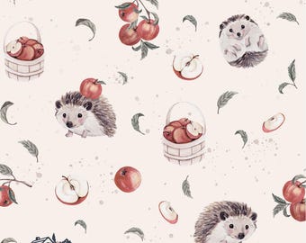 Tela de erizo, tela de animales del bosque, tela cortada a medida, Iss Mueller, algodón para acolchado, tejido de punto, lona, satén, paño fino, minky