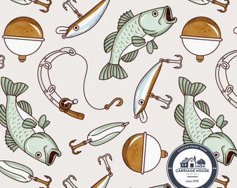 fabric with fish hooks Fishing Hooks Striped Fabric - Fishing Hooks 05 by Woodmousebobbit - Fishing  Lines Striped Hooks Cotton Fabric by the Yard With Spoonflower