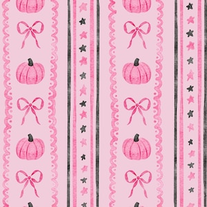 Pink Pumpkin Fabric, Halloween Bows Fabric, Fall Fabric, Vivie and Ash, Broadcloth, Quilting Cotton, Knit Fabrics, Sateen, Broadcloth, Minky