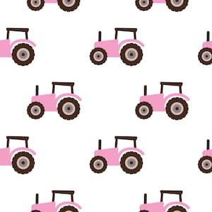Tela de tractor rosa, tela de tractor para niña, tela cortada a medida, Little Smilemakers, algodón para acolchado, satén, paño fino, tela Minky, tela de punto