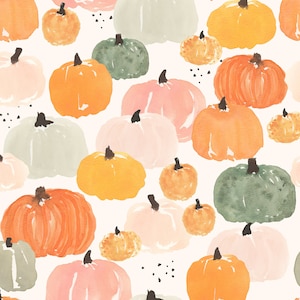 Herbst Kürbis Stoff, Meterware, Kürbis Patch, Herbst Stoff, Indy Bloom, Baumwolle, Strickstoff, Leinwand, Bambus, Quilting