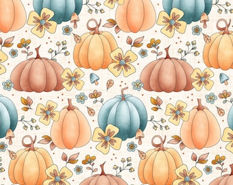 Herbst Kürbis Blumenstoff, Meterware, Herbst Stoff, Krystal Winn, Quilt Baumwolle, Minky, Strickstoff, Leinwand, Jersey