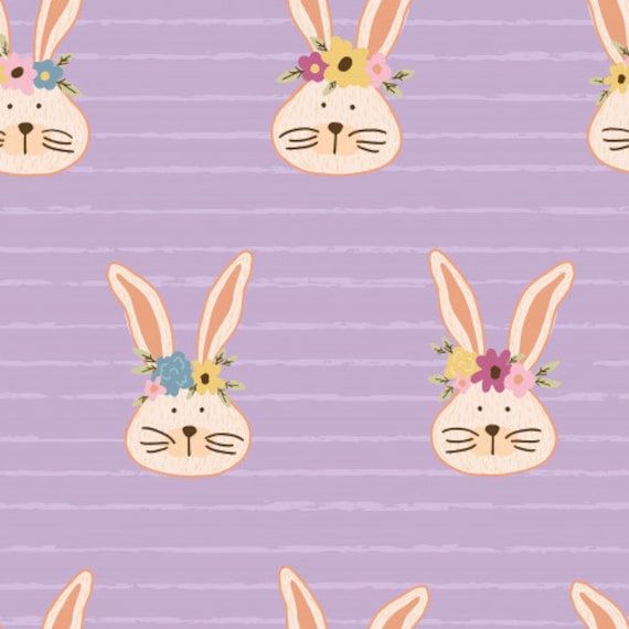 HOT Hase Blumen Jersey Stoff Hase Hase Blumen Stoff, Stoff Bulk