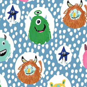 Monster Fabric, Fabric by the Yard, Quilting Cotton, Canvas, Broadcloth, Bamboo, Boardshort Fabric, Swim Fabric, French Terry, Jersey Knit