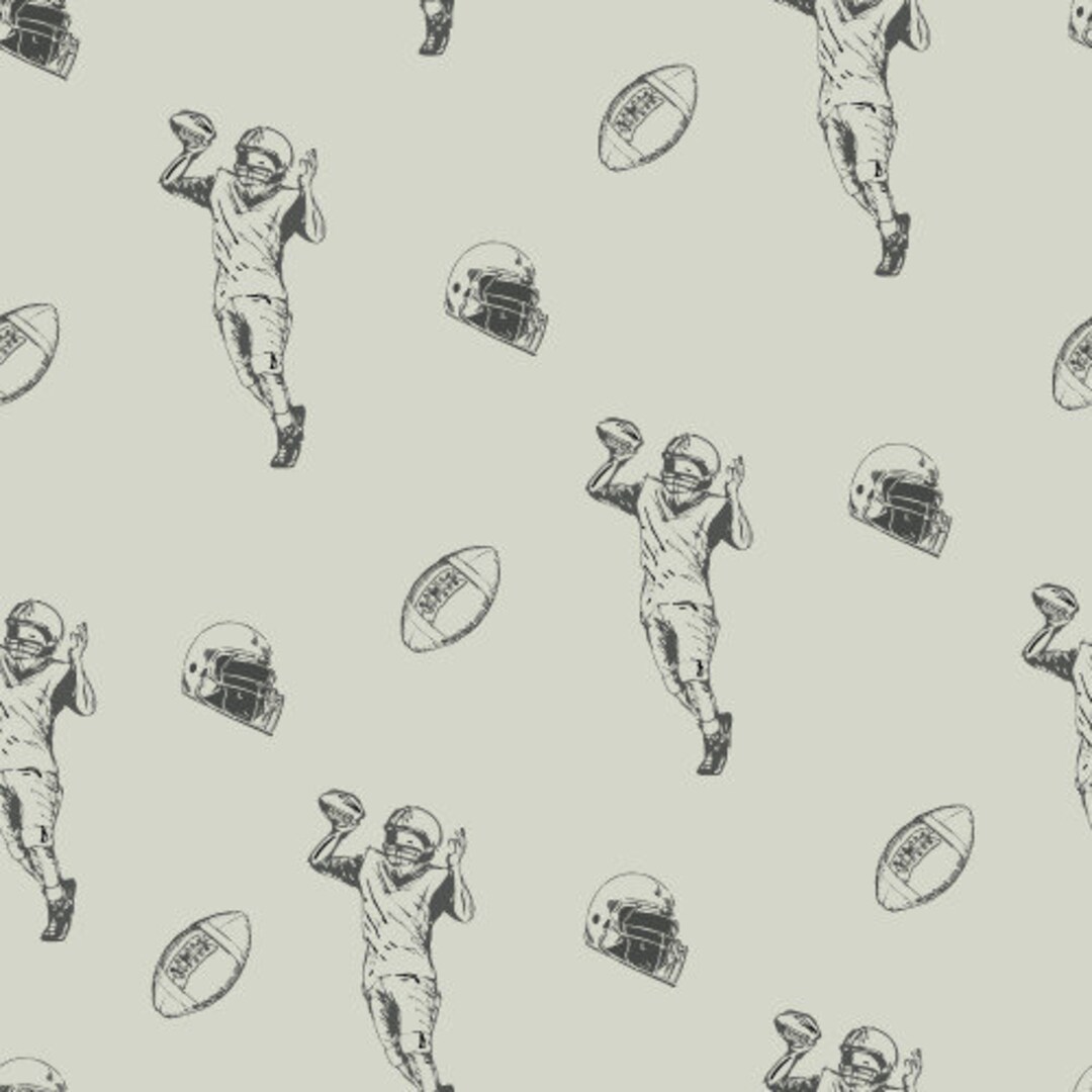 Football Fabric, Fabric by the Yard, Sports Fabric, Quilting Cotton