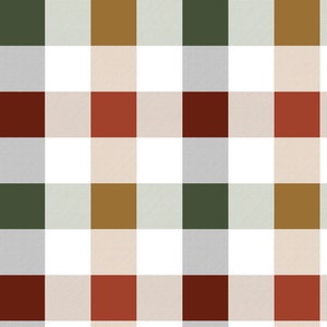 Christmas Gingham Fabric, Mustard Emerald Cranberry Gingham, Fabric by the Yard, Indy Bloom Design, Quilting Cotton, Jersey, Bamboo, Spandex